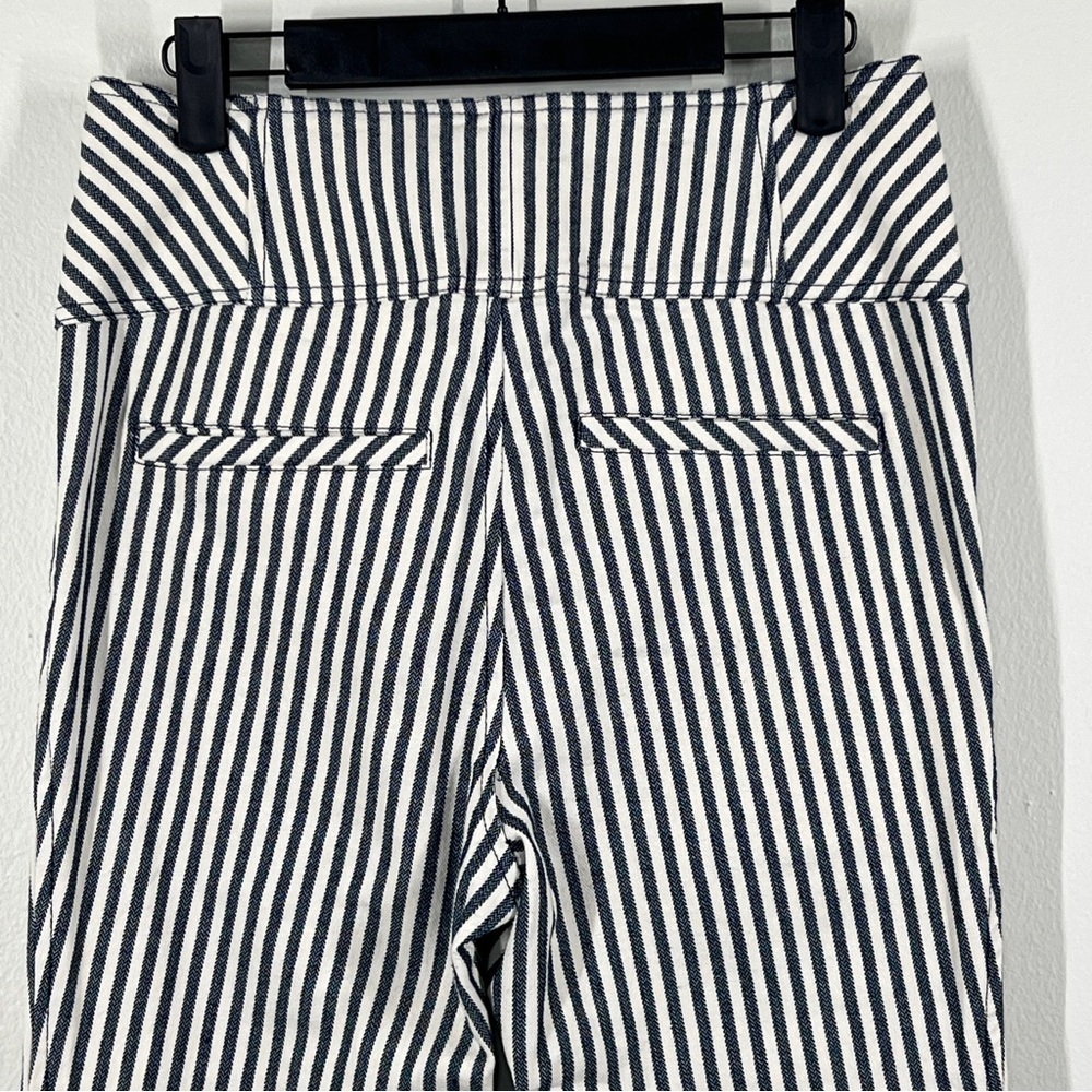 …FREE PEOPLE Size 4 women’s Vertical Striped High Waisted Pants. Straight Leg - Picture 2 of 9